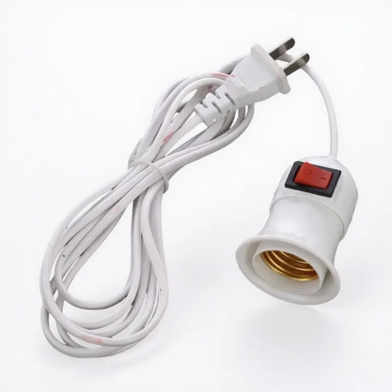 E27 Suspended Wired 230cm Screw Head Independent Switch With Led Extension Cable Pendant Light Holder Portable Lighting Tool A5