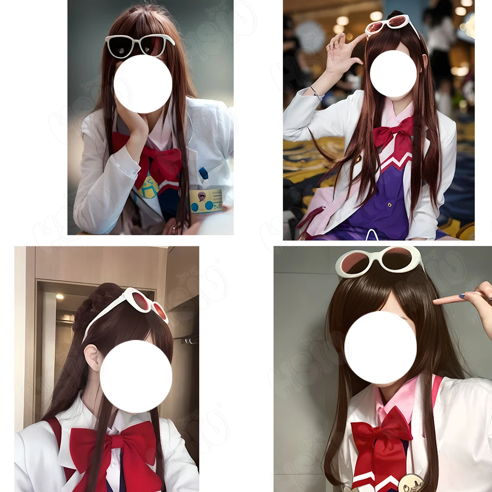 Akane Houzuki Cosplay Wig Fiber Synthetic Wig「HSIU」60cm Light Brown Long Wig+Wig Cap Game Gyakuten Saiban Ema Skye Cosplay Wig