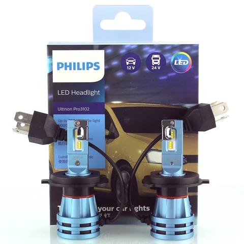 Светодиодные Лампы Для Автомобильных Фар Philips H1 H3 H4 H7 H11 Ultinon Pro3101 12V/24V 6000K Ярко-белые HB3 9005 HB4 9006 H...