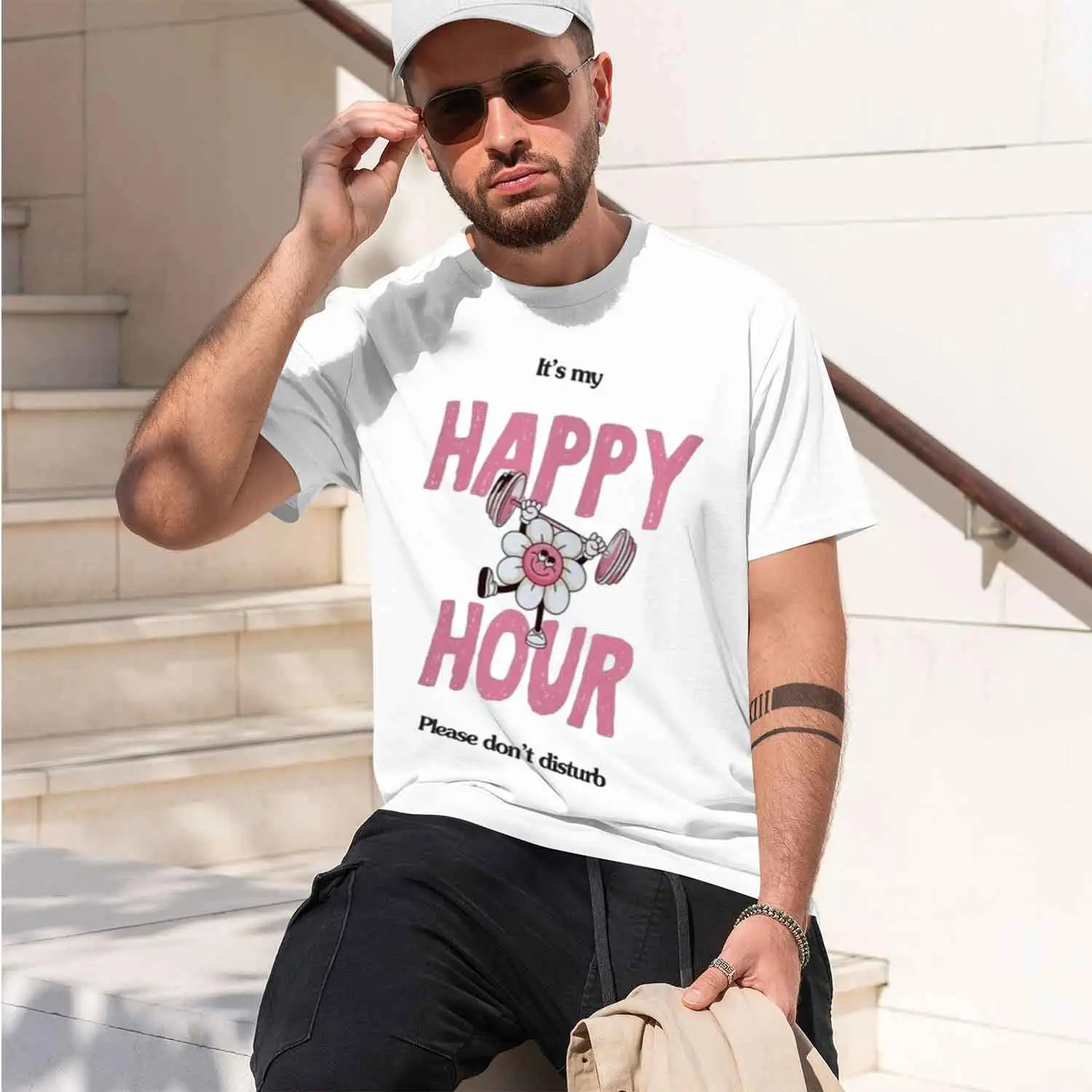 My Hpy Hour Gym Edition Woman T-Shirt Gym Pilates Healthy Lifestyle Regular Fit T-Shirt Gift for Her Gym Outfit 2026 New Model M