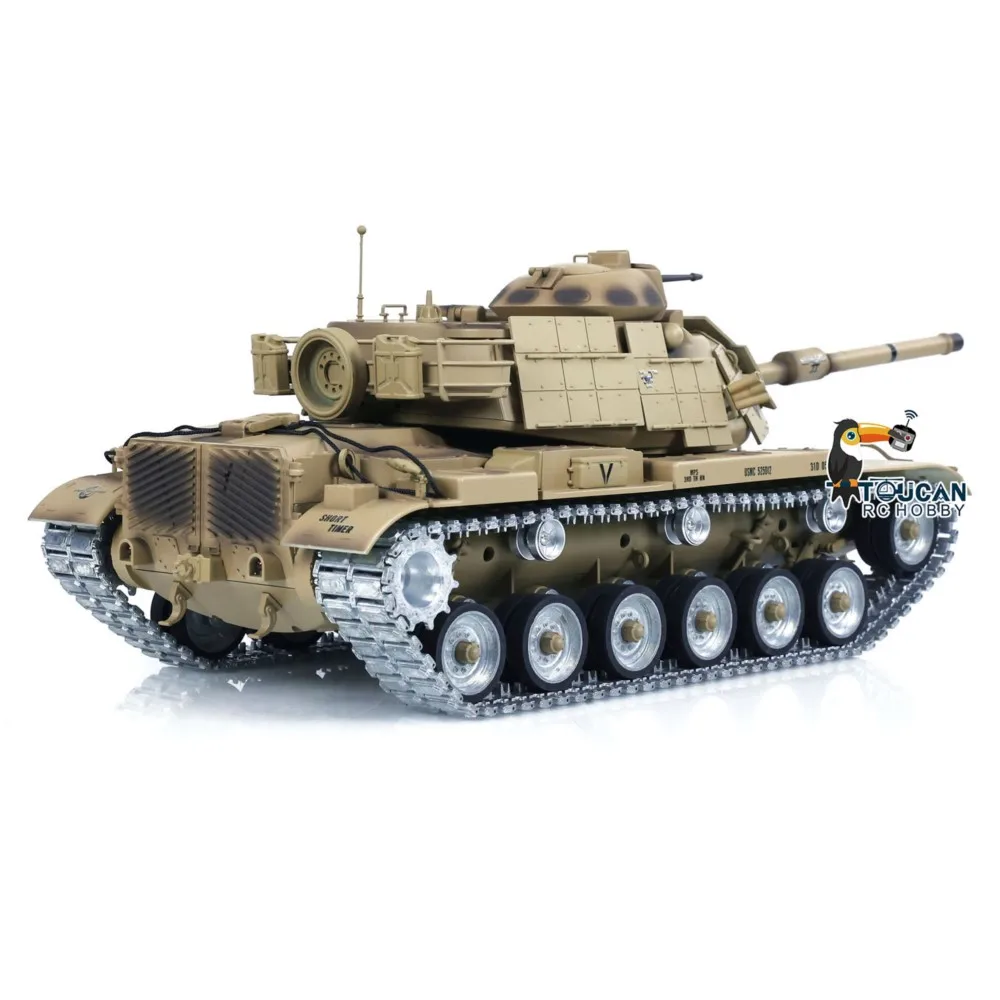 US Sale 1/16 TD RC Tank M60A1 ERA USA Radio Control BB Infrared Battle Toy Metal Wheel