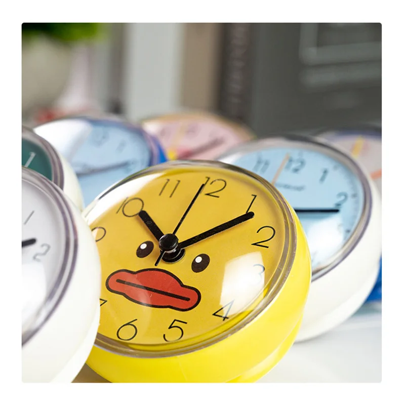 Mini Suction Cup Wall Clock 7cm Waterproof Anti Fog Design for Bathroom Kitchen Toilet Office Small Quartz Table Clock Decora view 4