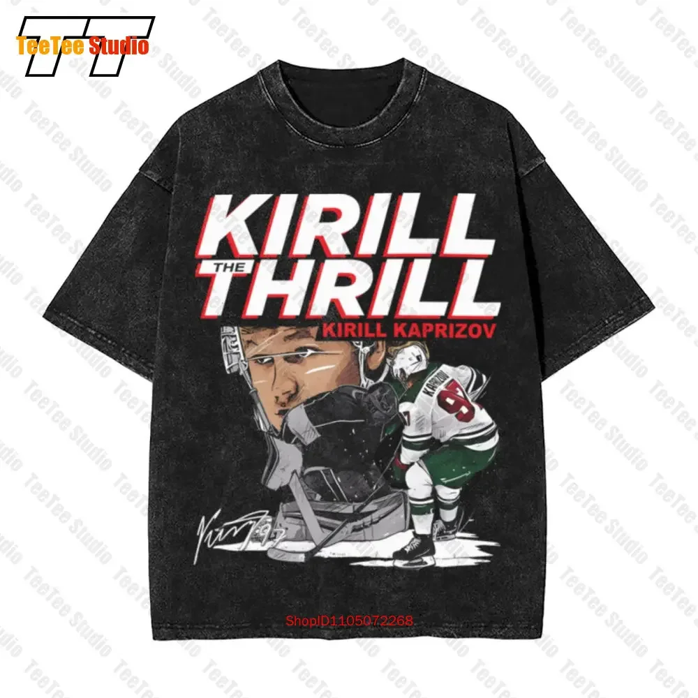Kirill Kaprizov The Thrill Wht Vintage Oversized T-Shirt Tee W3LX