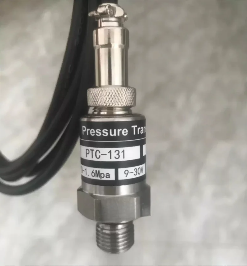 4-20mA Output Pressure Transmitter Sensor, Universal 2-Wire 2-Pin 0-1.6MPa Replacement Sensor for Screw Air Compressor