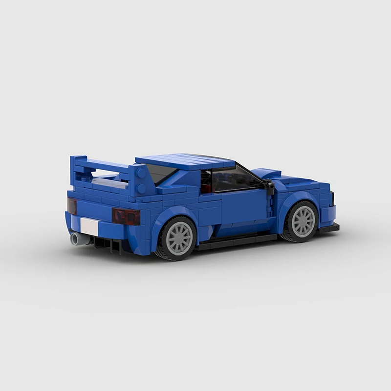 MOC JDM Racing Car City Speed Champions Sports Building Blocks Bricks Supercar Racers Classic Vehicle Kids Toys For Boys Gift