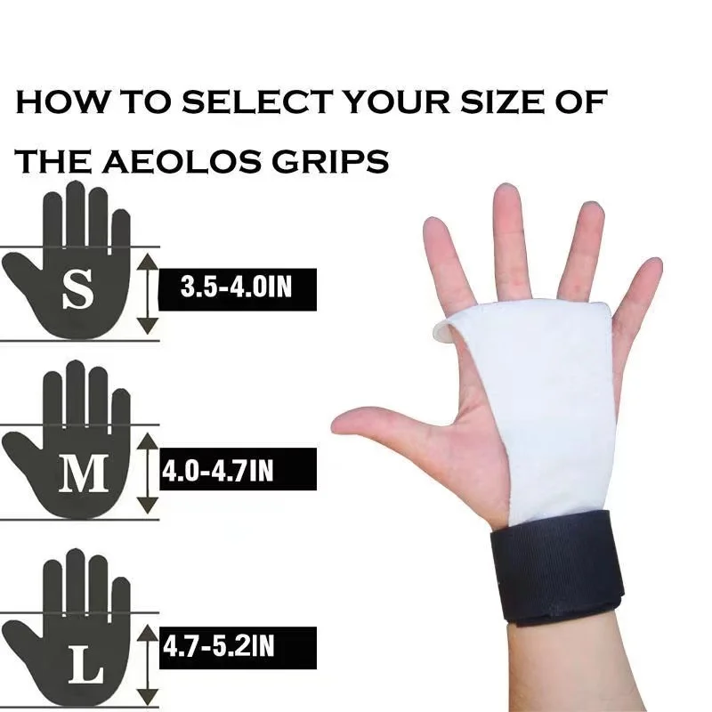 1 Pair Anti-Skid Leather Hand Grips Crossfit for Women Men Palm Protector for Pull-ups Lifting Weight Power Lifting Gloves