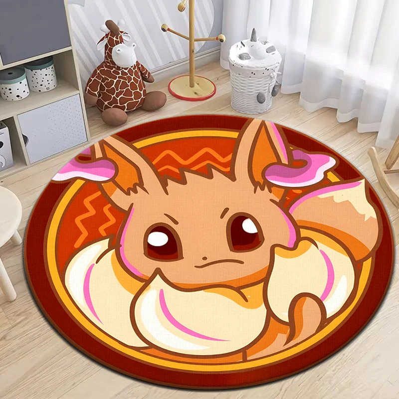 Classic Japanese anime Round Carpet for Living Room Rugs Camping Picnic Mats Flannel Anti-Slip Rug Yoga Mat Gifts area rug print