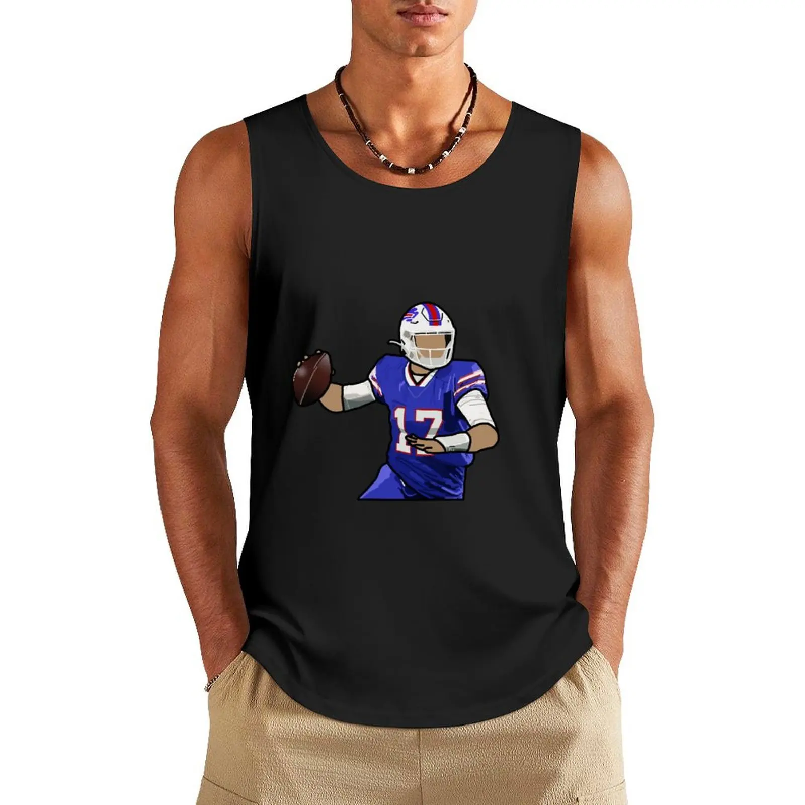 

Josh Allen Tank Top summer Men's tops cool things singlet for men