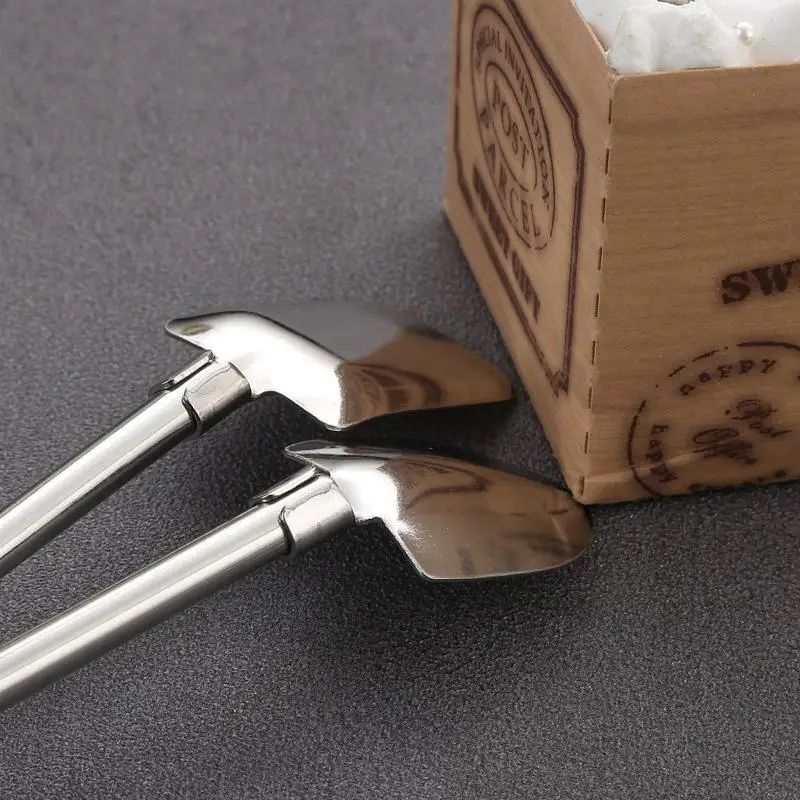 1Pcs Stainless Steel Mix Drinking Spoon Straws, Creative Ice Cream Kitchen Utensil Barware, Shovel Spoon Shaped Straws