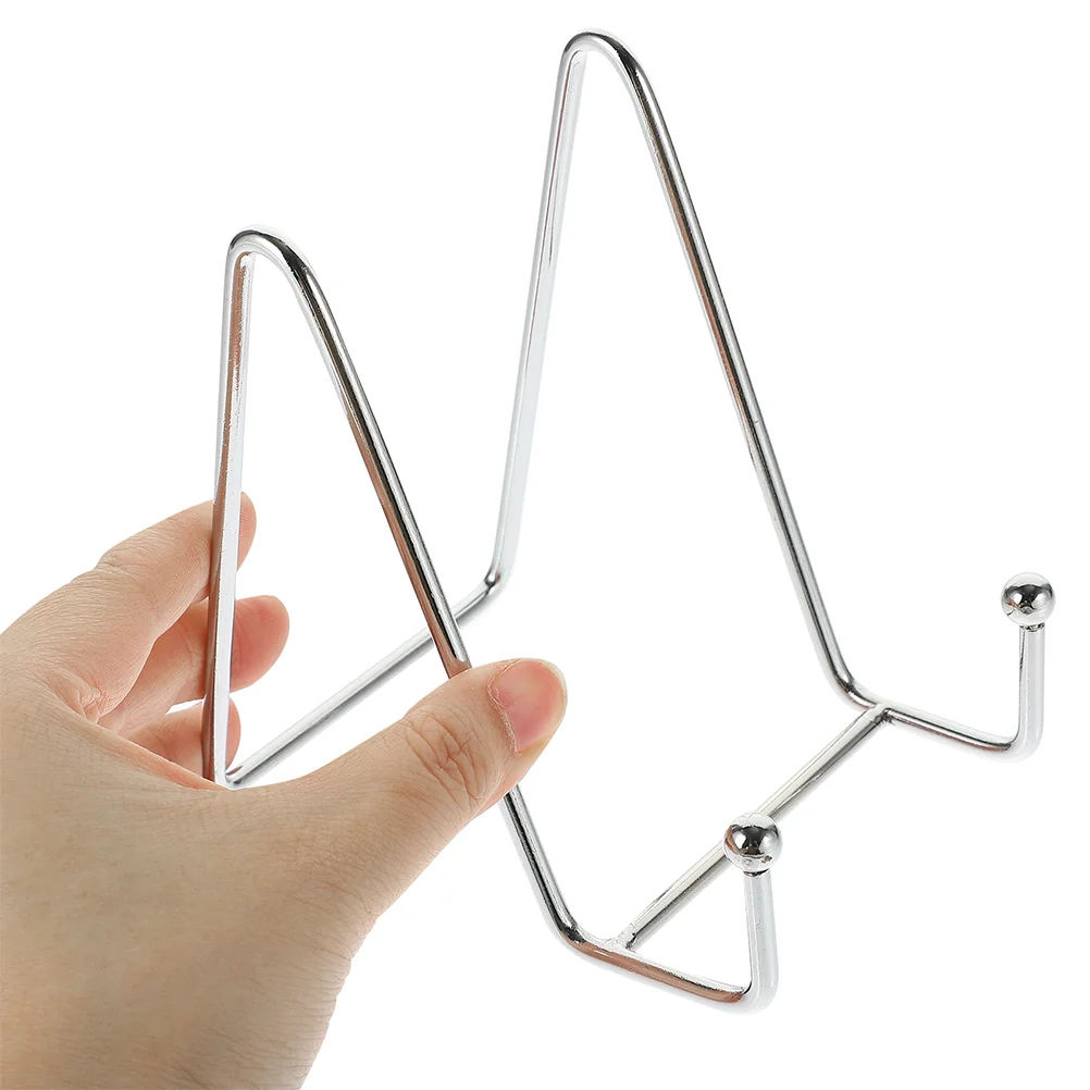 2 Pcs Iron Photo Frame Stand Picture Easel Metal Display Stands Double Plate Holder