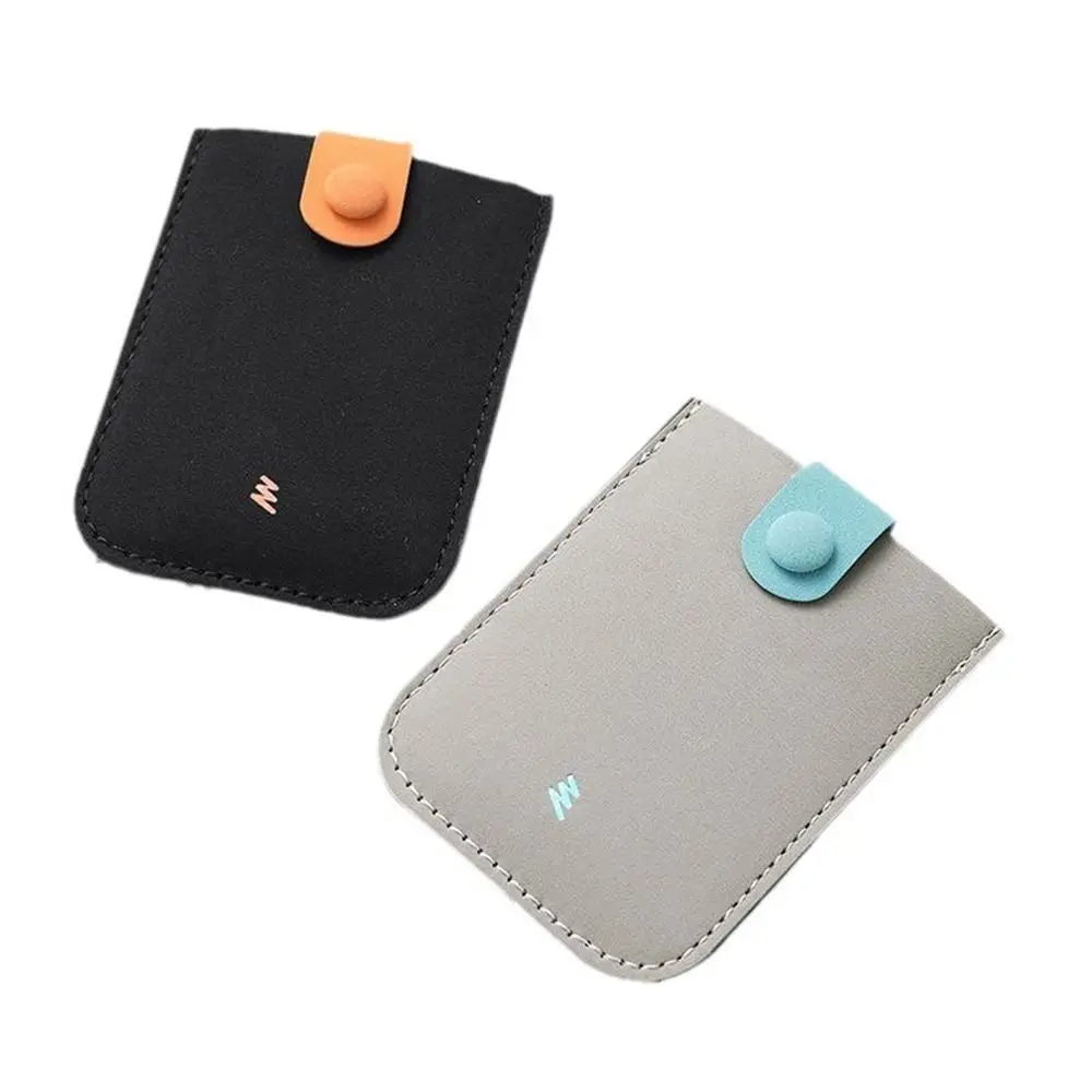 Fashion PU Leather Laminated Concealed Card Wallet Pull-out Type 4 Card Pockets ID Card Holder Business Card Case Women
