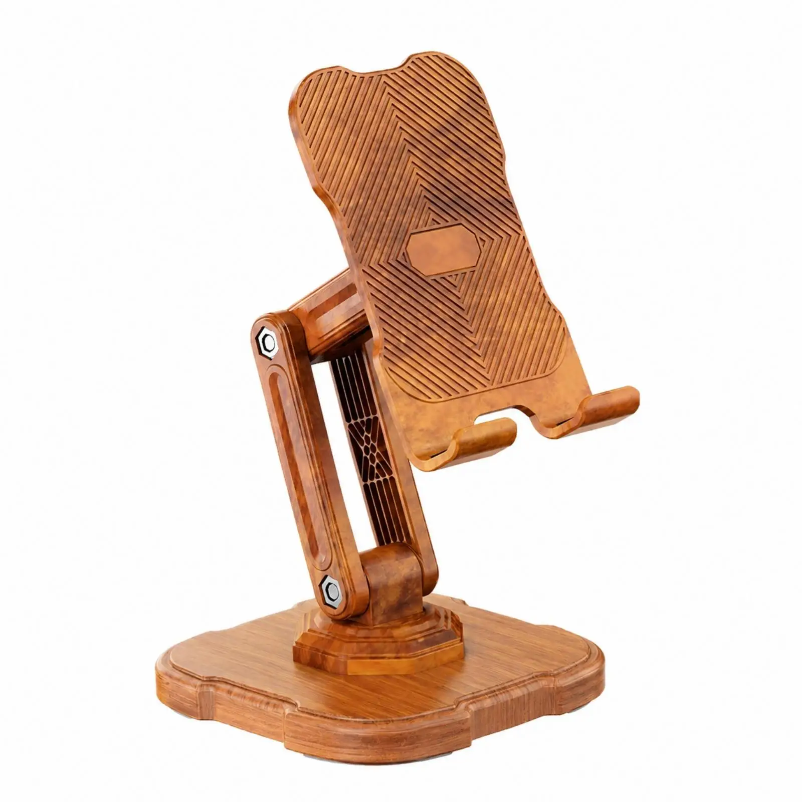 Foldable Phone and Stand Space-Saving Height-Adjustable Desktop Device Stand Stable Holder for Office, Travel, Video Calls