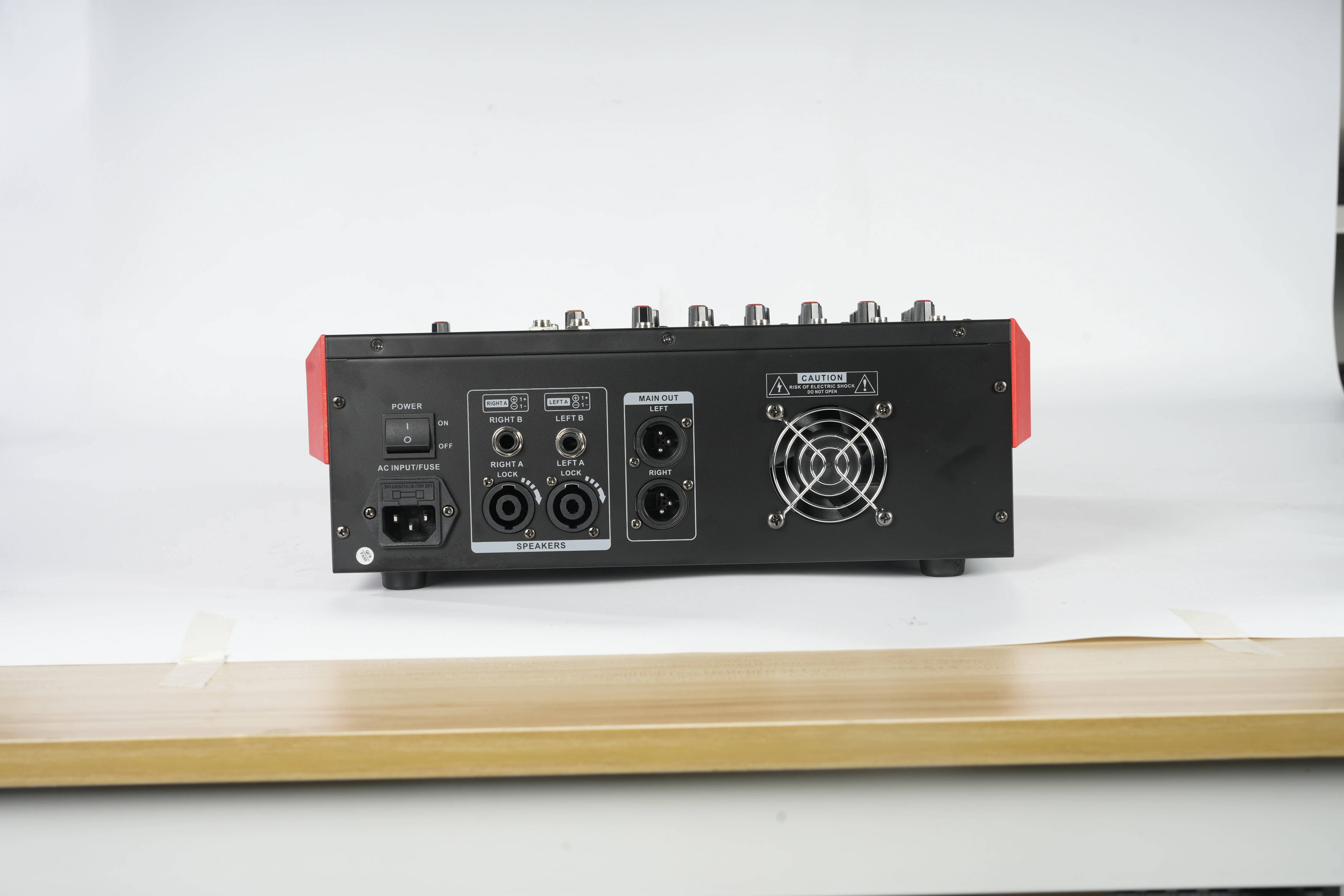 4 Channels Professional Amplifier DJ Mixing Console with EQ for Stage Use Metal Construction 250W Power