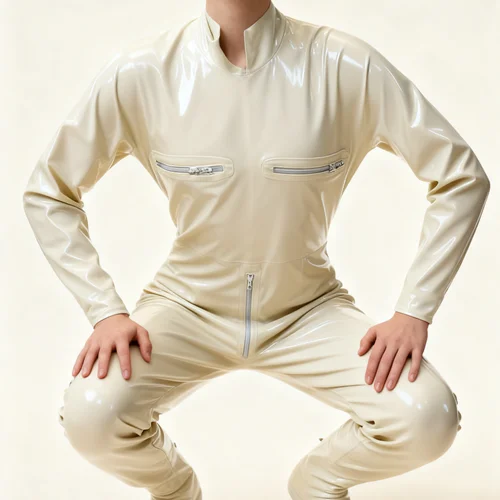 

100% Natural Latex Rubber Catsuit Suit Bodysuit Halloween Uniform Masquerade Handmade Custom Cosplay chest zipper