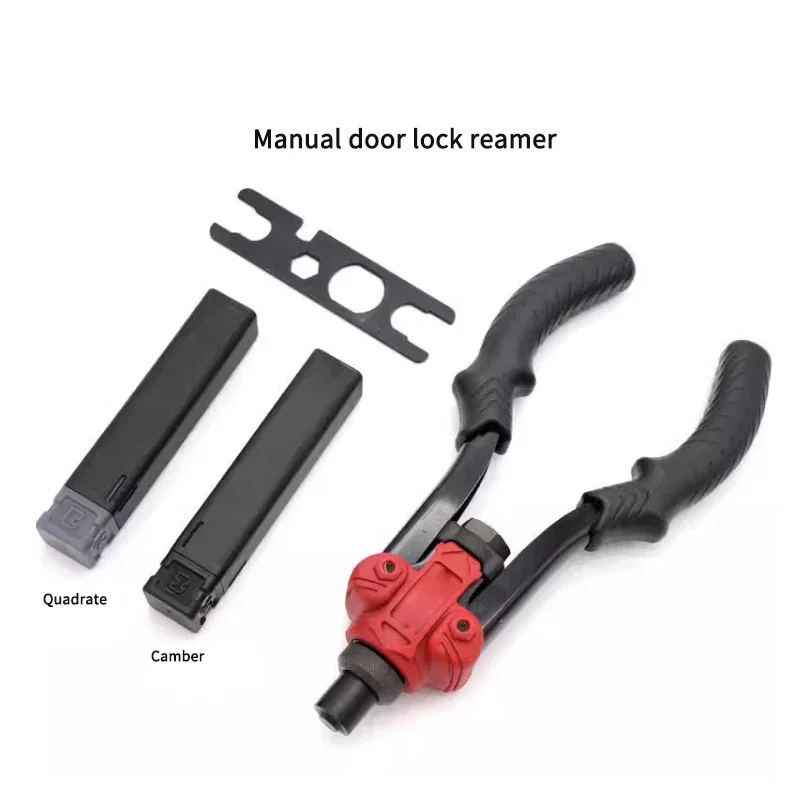 Multifunctional Manual Drilling Ram Gun Pull Riveting/Nut/Reaming 3-In-1 Door Lock Installation Aids Tools M3/4/5/6/8/10 Nut Kit