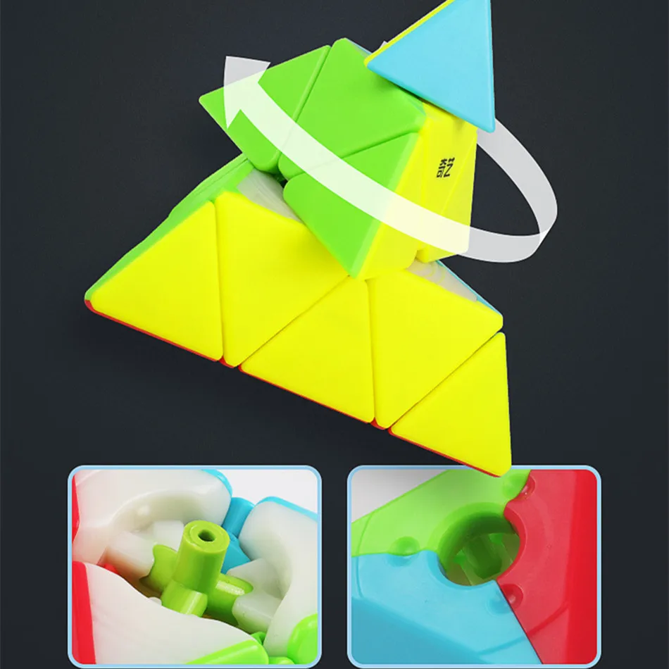 QIYI Qiming S2 Pyraminx 3x3x3 Magic Speed Cube Qiming A Pyramid Professional Puzzle Fidget Toys Children's Gifts