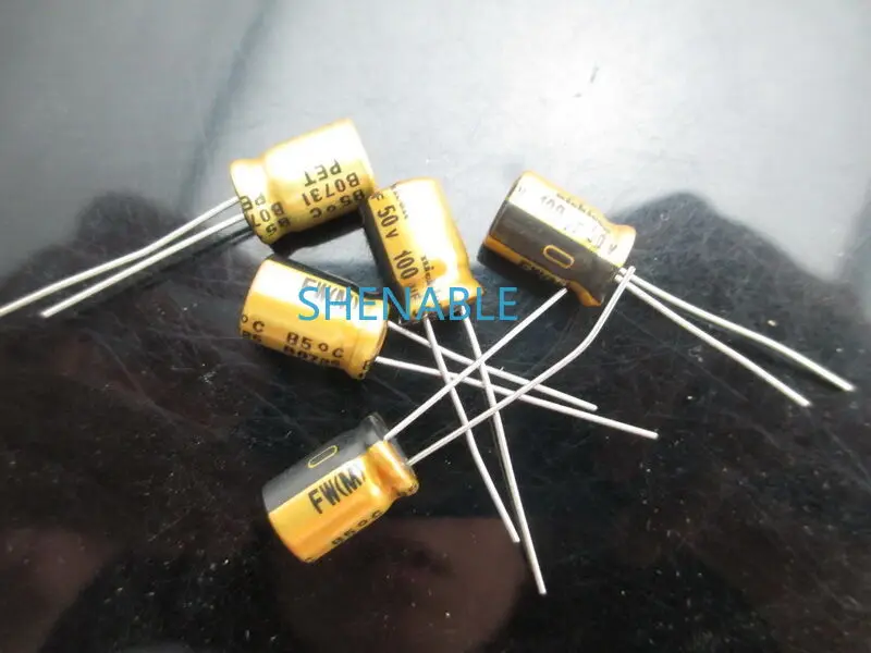 

10pcs Nichicon FW 100mfd 50V 100UF audio electrolytic capacitor 8X11.5mm 85℃