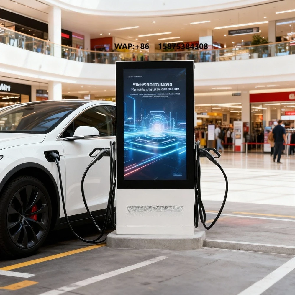 160kW DC Fast Charger 55 Inch LCD Screen 2500 Nits with USB Playback and Remote CMS Via PC or Mobile Phone