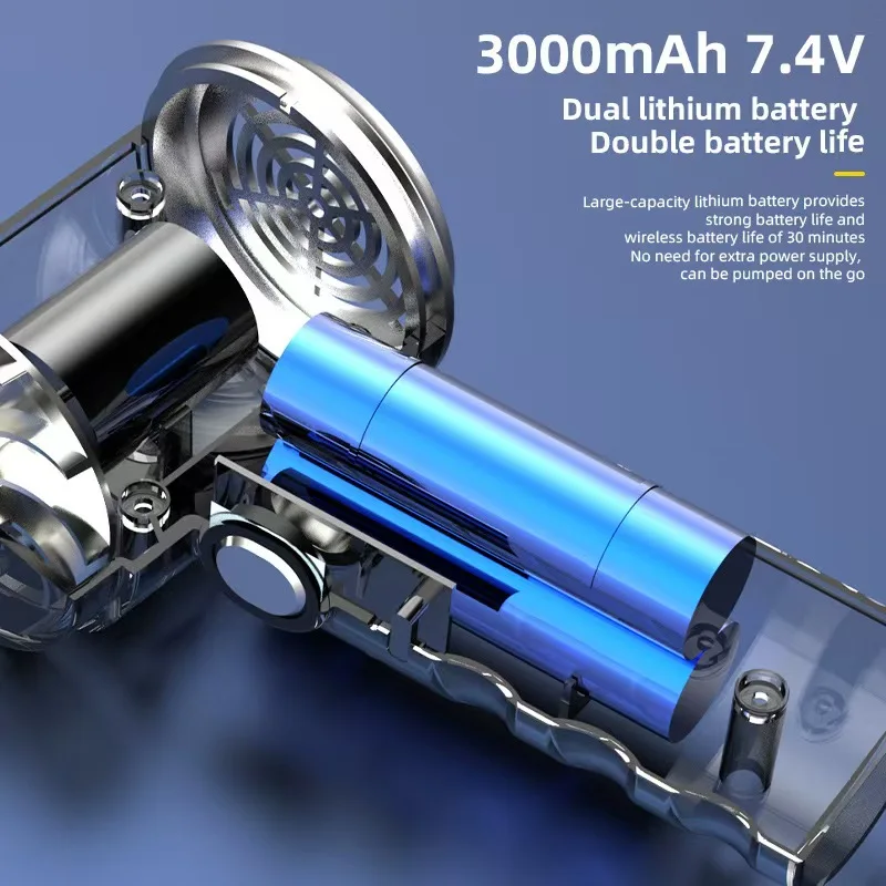 Car vacuum cleaner cleaning high-power mini-charging multifunctional blowing and sucking lighting hand-held convenient small car image 2