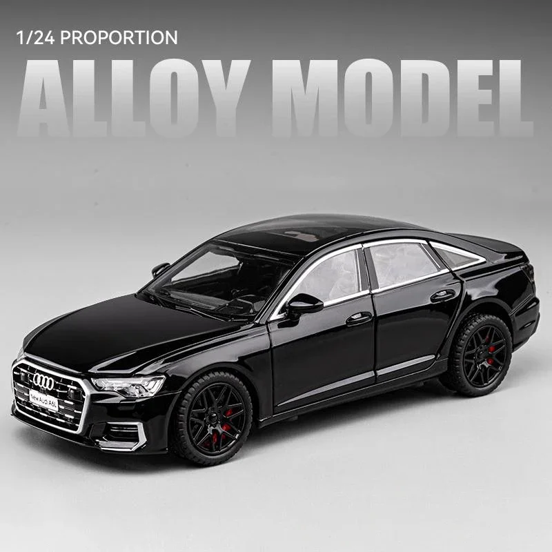 New 1:24 Audi A6 Alloy Diecasts & Toy Vehicles Metal Toy Car Model Sound and light Collection Kids Toy