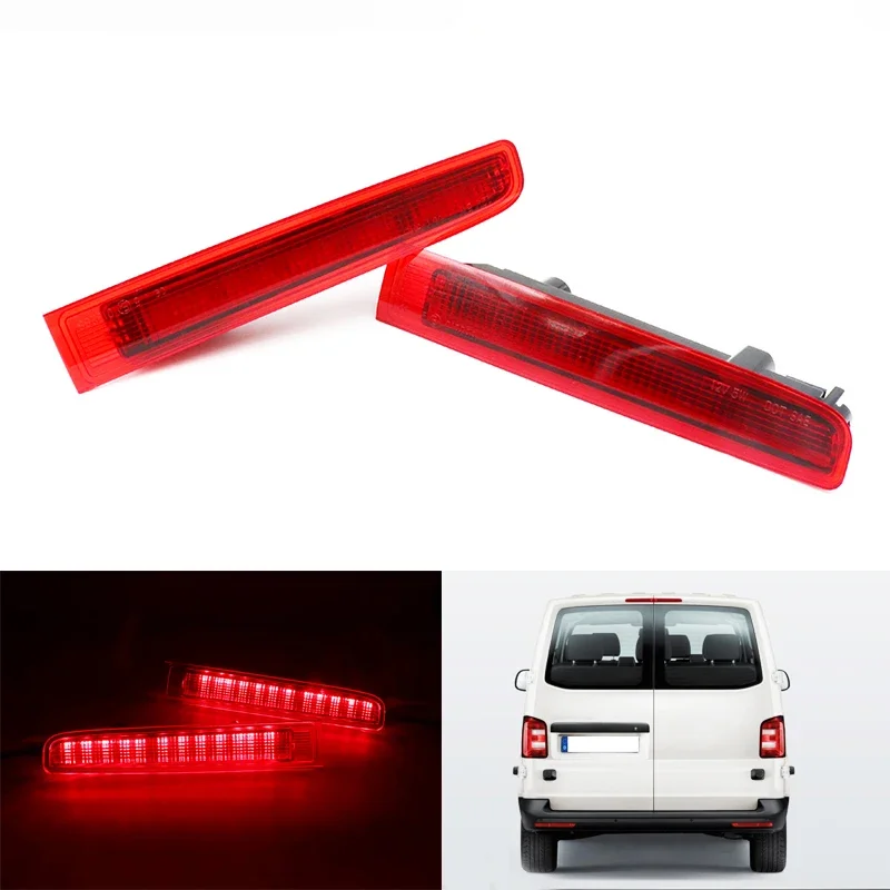 Car LED Left/Right Barn Door High Level Lamp Red Rear Bumper Reflector Brake Light For VW T5 T6  2003-2016