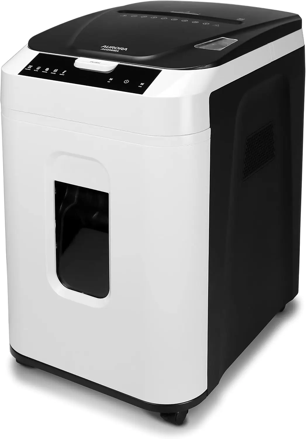 Commercial-Grade High-Security Micro-Cut Paper Shredder with 200-Sheet Auto Feed, 60-Minute Run Time, and P-5 Security Level