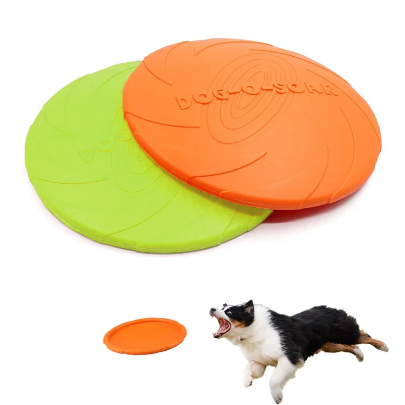 Pack frisbee para perros, goma de juguete interactivo duradera para mascotas, adecuada para adiestramiento al aire libre de perros medianos y grandes