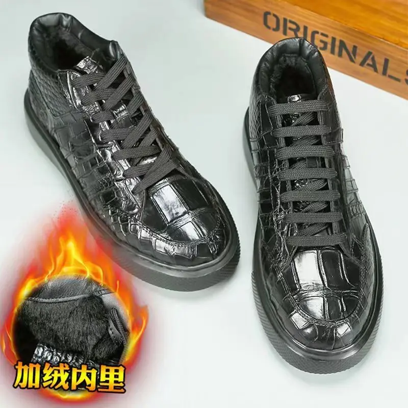 BATMO 2024 new arrival Crocodile skin causal shoes men,male Genuine leather sneakers pdd317