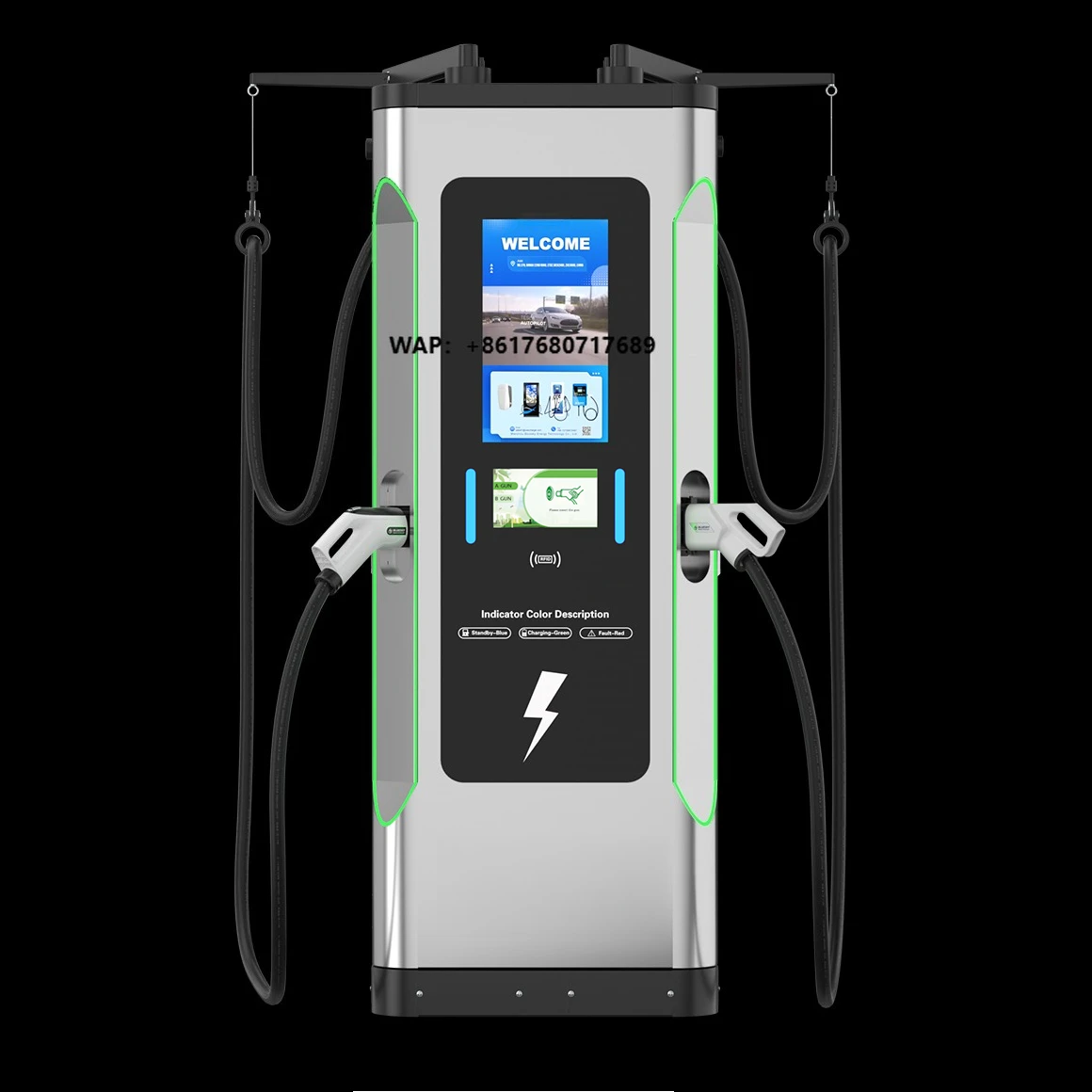 

Fast Charging Station Double GB/T 60kW 120kW 160kW DC EV Charging Station DC Charging Pile with 10.1 Inch Screen
