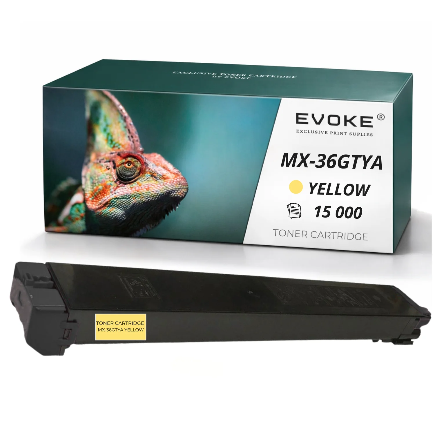 Evoke Compatibele Toner voor Sharp Mx36Y Mx-36Y Mx-36Gtya Mx36Gtya Geel 24000 Pagina's Mx-2610N Mx-3110N Mx-3610N Mx-2640N Mx-3140N