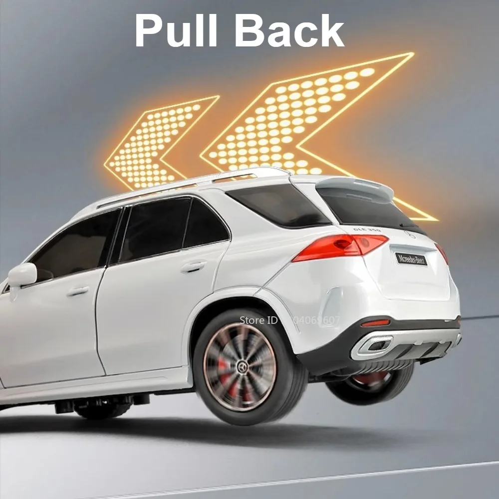 Scala 1:24 GLE350 Modello di Auto Giocattolo Suono Luce Tirare Indietro In Lega Diecast In Miniatura SUV Giocattoli Fuoristrada Per Bambini Regali Di Compleanno