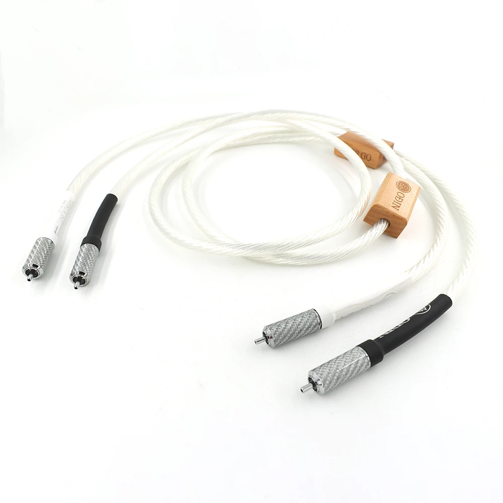 

Nordost ODIN Hifi RCA Cable 7N OCC Silver Male to Male 2 RCA to 2 RCA Interconnect Cable for Amplifier DAC TV