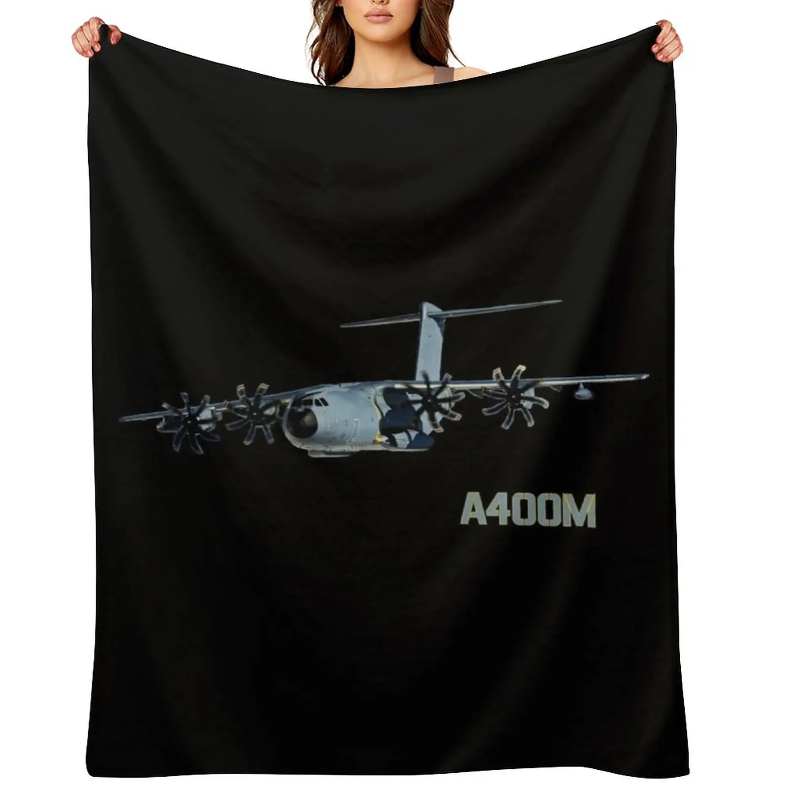 

A400M military transport aircraft Throw Blanket Moving Thin Bed linens Heavy Blankets