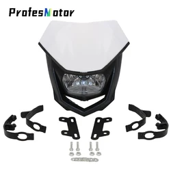 For Yamaha KLX KLF 250 350 Motorcycle Headlight Plate 35W Dirt Pit Bike Universal Enduro Motocross Headlamp Fairing Wholesale