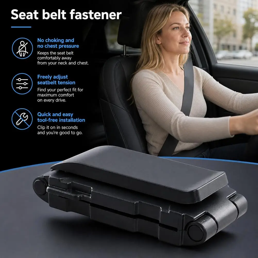Car Seat Belt Adjuster Clip Seatbelt Stopper Tension Regulator Comfort Strap Clamp Holder For Pregnant Adults