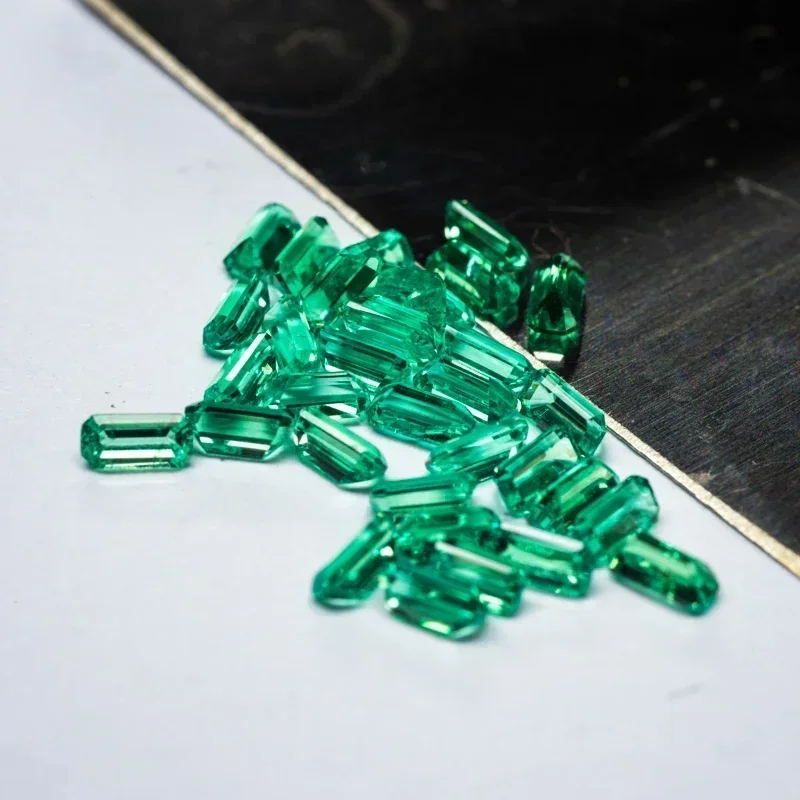 

Top Lab Grown Columbia Emerald Stones Hand-cut Hydrothermal Emeralds Gemstone For Jewelry Making Selectable AGL Certificate