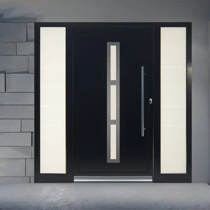 

Customized with Various Colors and Sizes Security Door Sturdy Matte Polished Aluminum Hinged Doors Household Front Doors