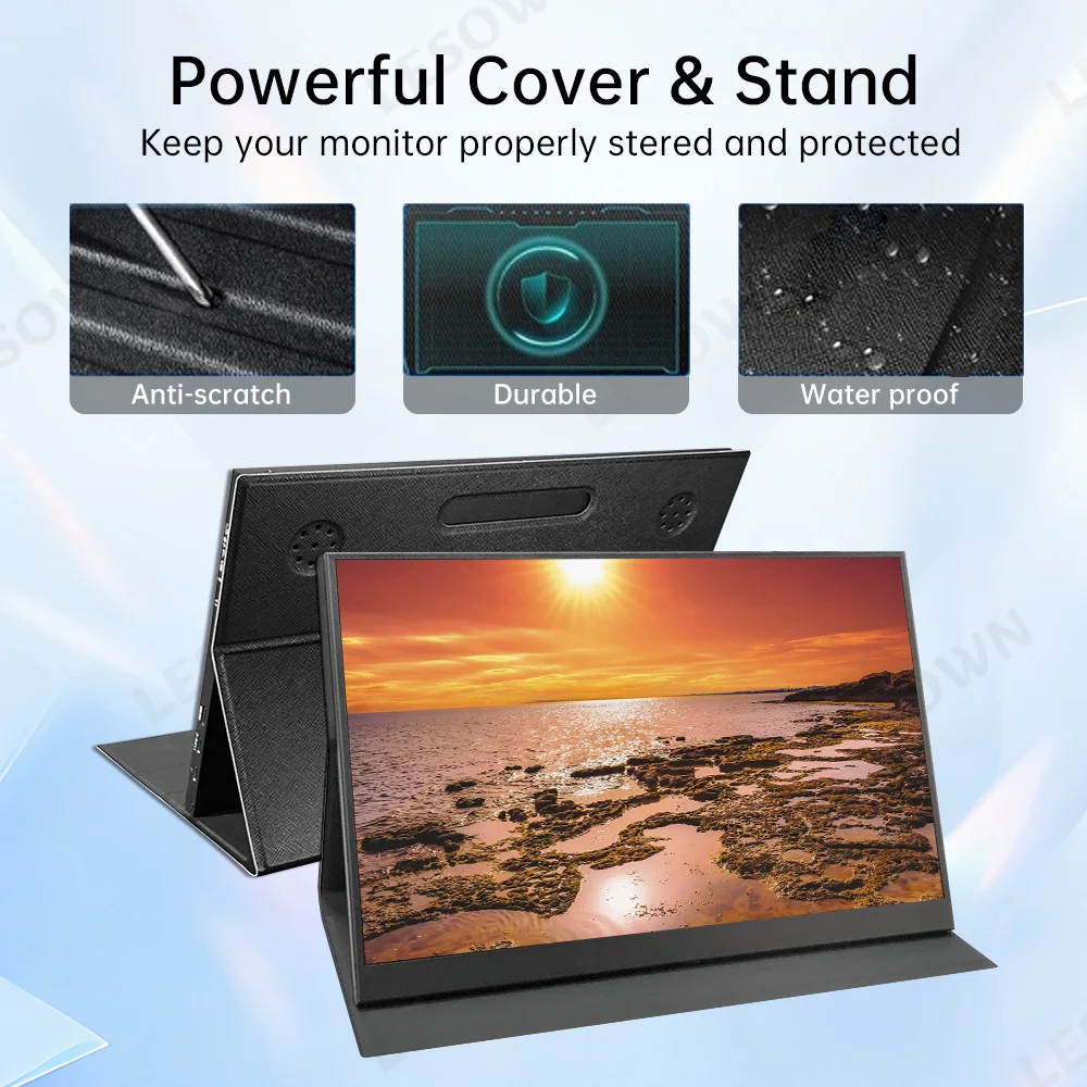 LESOWN 14 Inch 16:10 144Hz Portable Monitor Instant Connection Extended Screen with Mini HDTV for Xbox