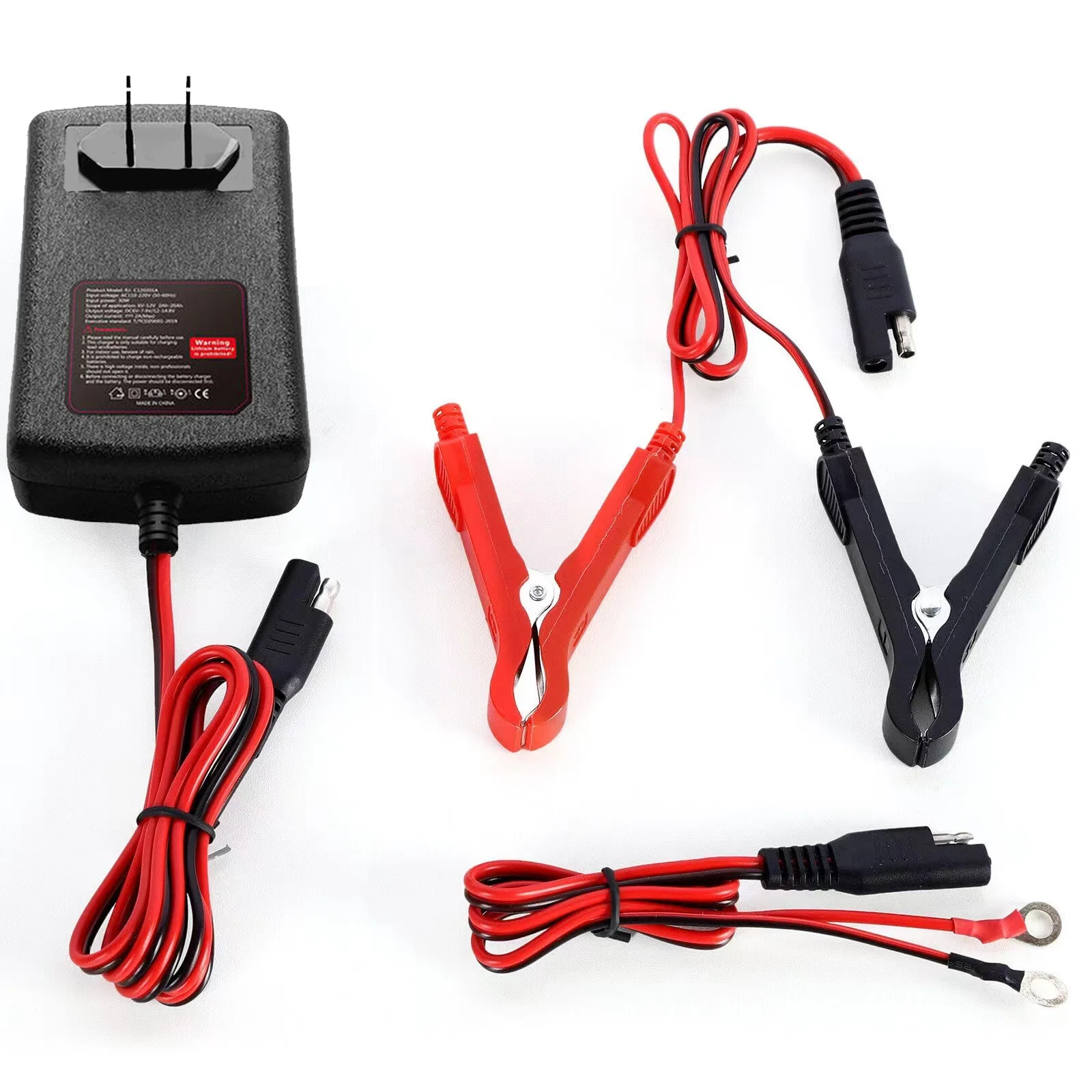

Lithium Battery Charger For 6V 12V 2A Battery Charger Suitable For Most Types Of Oxalic Acid Batteries