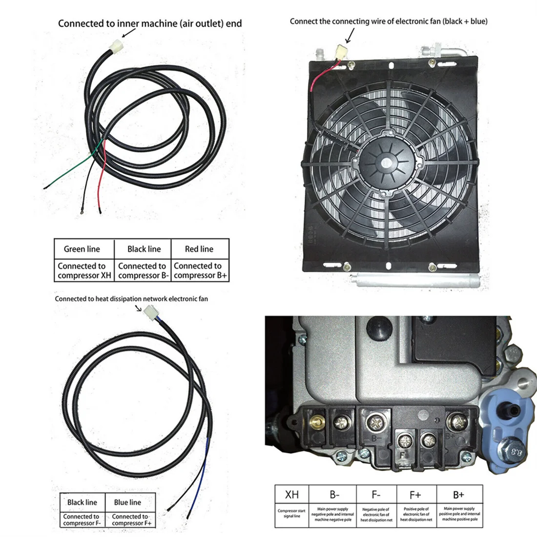 Treeligo 12V Car Air Conditioner Units Auto Cooling Parking Air Conditioning Fan Kit For Seden SUV Truck Camper Van Bus Boat