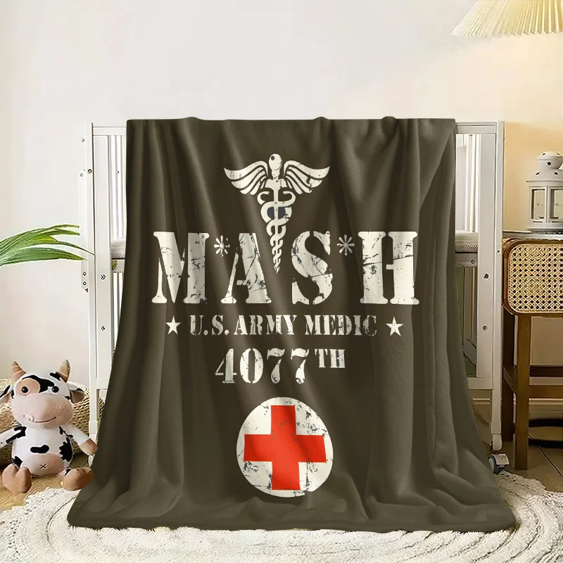 Warm Reminder Warning Sign Print Throw Blanket - Creative Vintage Novelty Motif Soft Lightweight Accent for Sofa