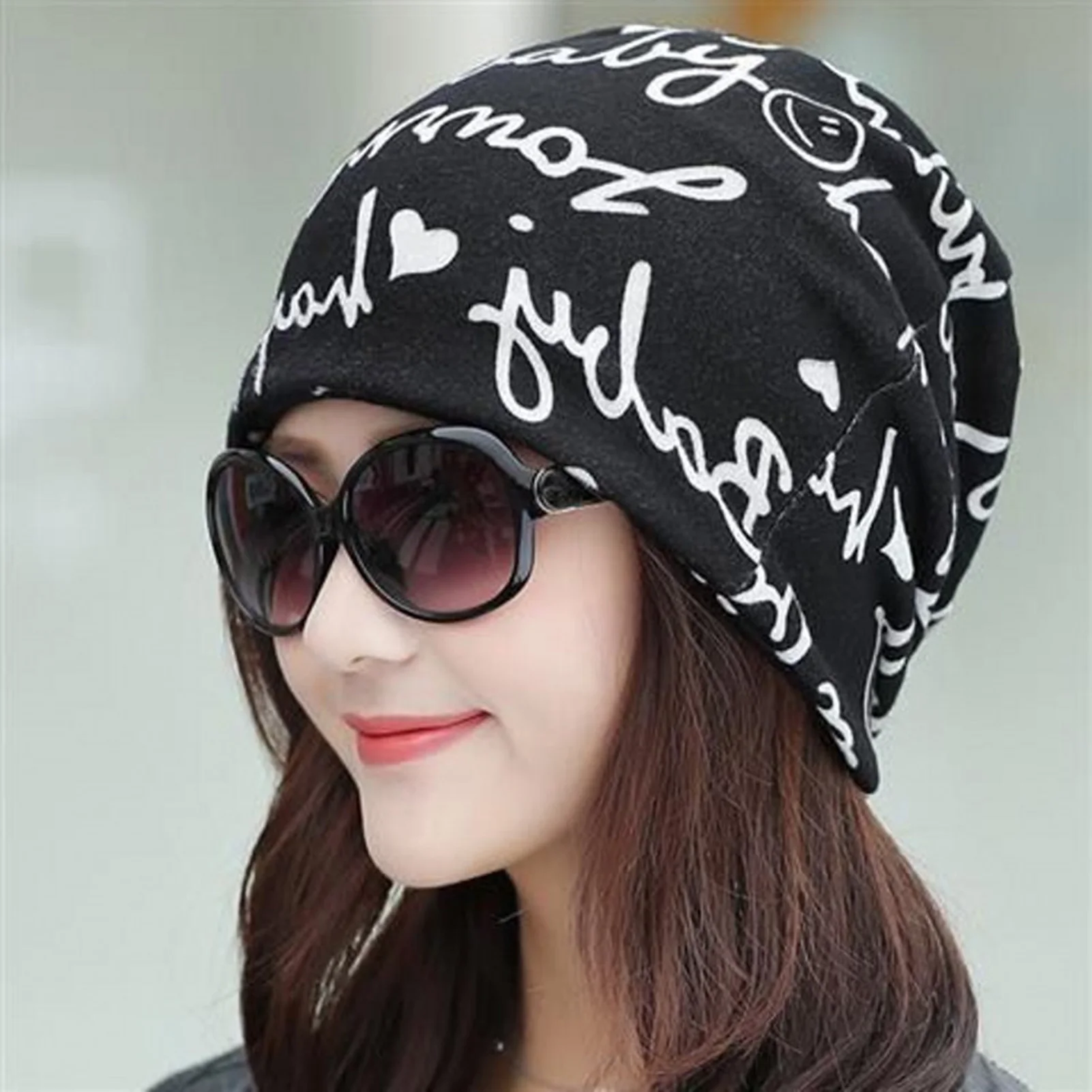 1 Pack Slouchy Beanie Hat Soft Cotton Polyester for Daily Outdoor Use Breathable Sun Protection Windproof Cover Cap