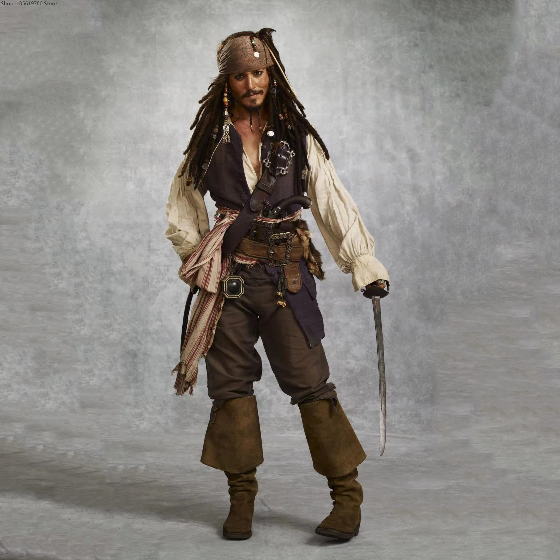 パイレーツ・オブ・シューズ-海賊コスシューズ-ブラックパイレーツブーツ-コスプレシューズ-2026