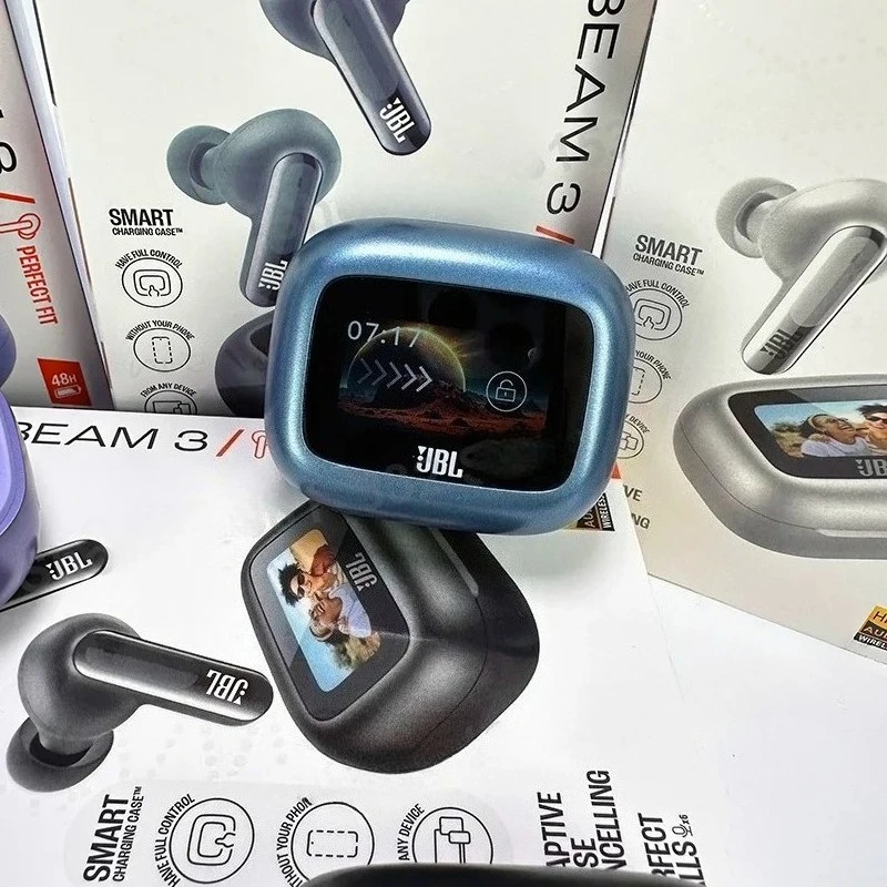 Original JBL Live Beam 3 True Wireless Bluetooth Earbuds with LED Smart Display 5
