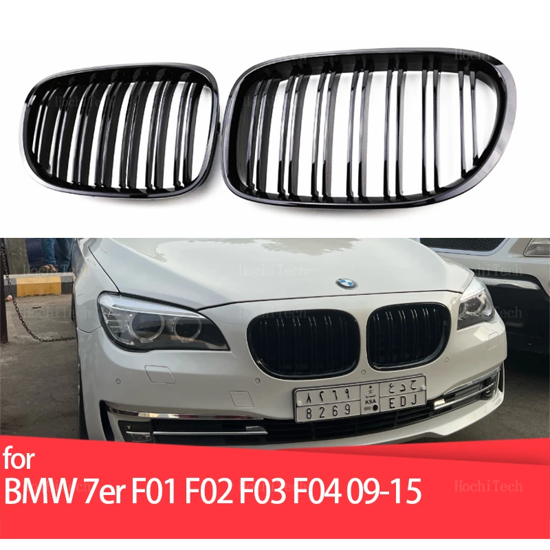 BLACK Grille ABS Front Replacement Hood Kidney Grill For BMW 7 Series F01 F02 F03 F04 2009-15