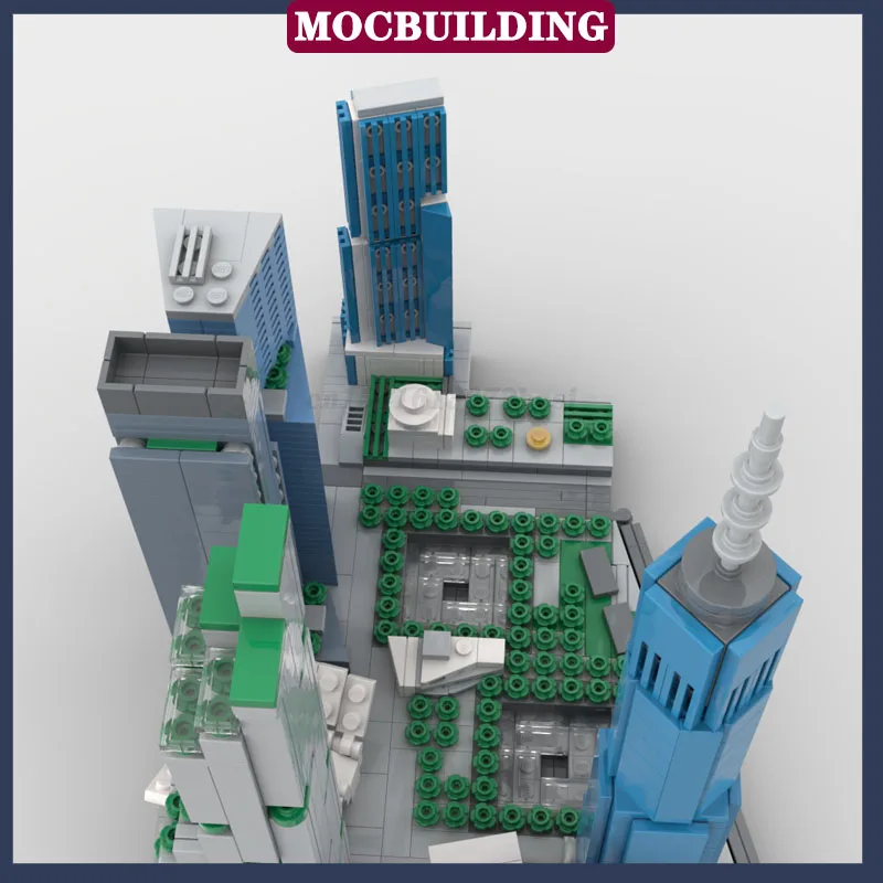 MOC City Architecture World Trade Center Hoog gebouw Modelblok Assembly Collection Series Speelgoedcadeaus