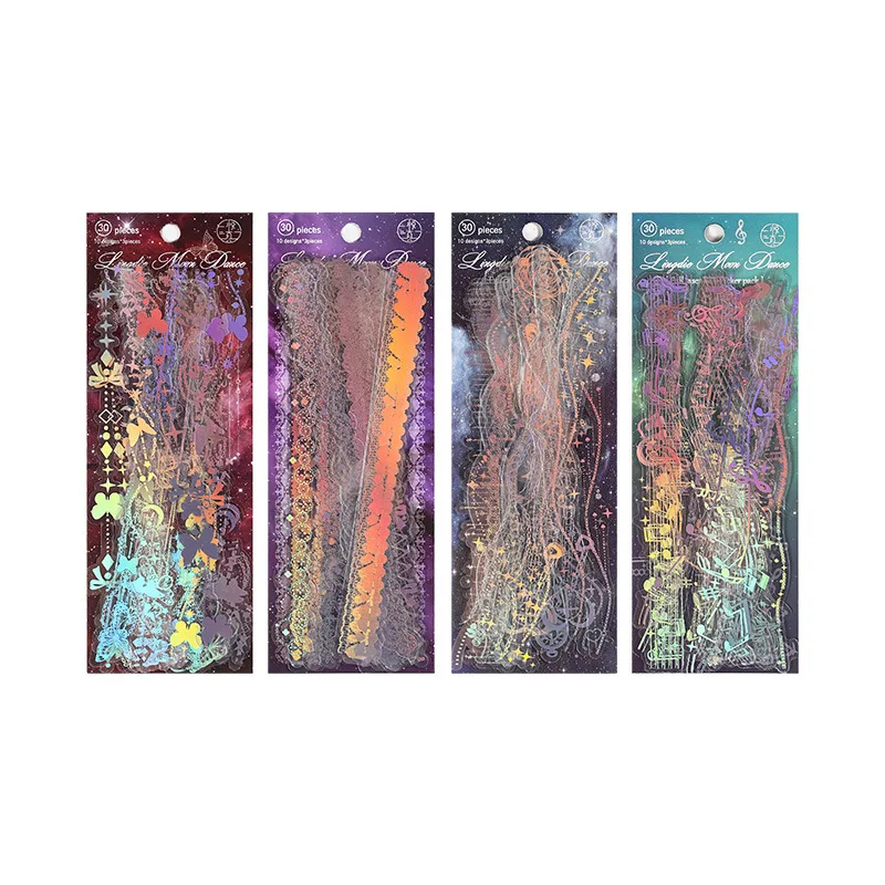 30 قطعة/الوحدة Kawaii سجل القصاصات ملصق ليلة الخيال سلسلة سكرابوكينغ لوازم مخطط القرطاسية الزخرفية ملصق