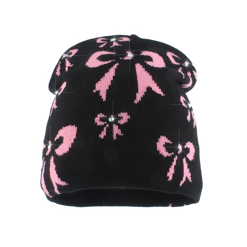 Imagen 2 del producto Nuevos gorros de punto Unisex Harajuku Hip-hop para mujeres y hombres pareja Y2K Street Diamond Cap invierno cálido gorro para exteriores