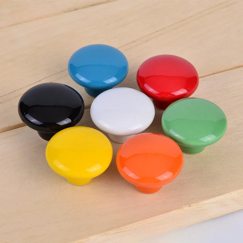 Candy Color Knobs Ceramic Drawer Knobs Cabinet Pulls  Round Furniture Kitchen Handle Furniture Handle for Kids Room Hardware