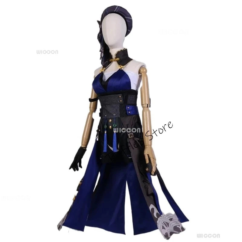 New Game Wuthering Waves Yangyang Cosplay Costume Game Suit Cool Sexy Unifrom Dress Wig Role Play Halloween Party Outfit Women